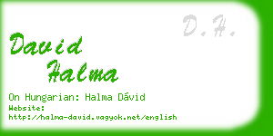 david halma business card